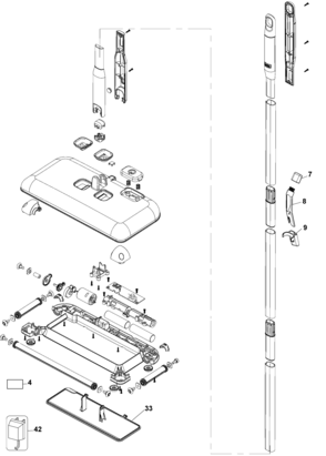 Default Diagram and Parts List for HFS115J10 Type 1 Black and Decker Hand Vacuum